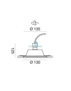 Gea luce gfa592 empotrable redondo gu10 tiza 2
